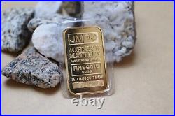 1/2 oz Johnson Matthey collectible 9999 fine Gold bar in its original mint seal