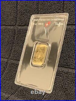 1/4 Oz Gold Bar In Assay Argor-heraeus. 999+ Fine Great Gift Excellent Condition