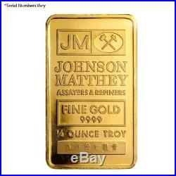 1/4 oz Johnson Matthey Gold Bar. 9999 Fine (Secondary Market)