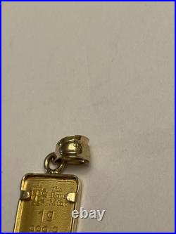 1 Gm Gold Bar 999.9 Fine Britannia From The Royal Mint In 14kt Gold Bezel 1 Gm Gold Bar 999.9 Fine Britannia From The Royal Mint In 14kt Gold Bezel