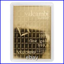 1 Gram 24k Gold Premium Valcambi Swiss Bullion. 9999 Fine Combibar