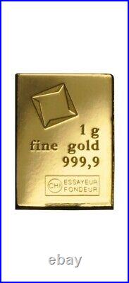 1 Gram. 9999 Fine Gold Combibar Breakable Valcambi