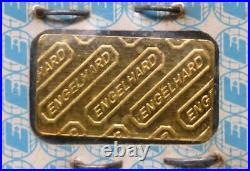 1 Gram. 9999 Fine Gold Engelhard Bar on Card, 1g Gold Bar, Serial #D5054