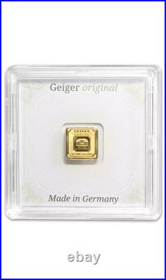 1 Gram. 9999 Fine Gold Geiger Square Original 1 Gram. 9999 Fine Gold Geiger Square Original