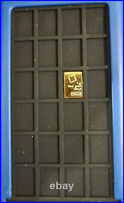 1 Gram 999,9 Fine Gold Bar-Essayeur Fondeur withblue Collectors Case To Add To