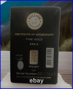 1 Gram 999.9 Fine Gold Bar Sealed In IGR Card 1 Gram 999.9 Fine Gold Bar Sealed In IGR Card