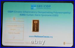 1 Gram Bar. 9999 Fine Gold In A Card Nadir Karatbars Melissa's Cause Lot 020314