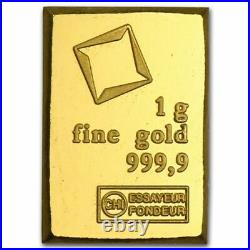 1 Gram Fine Gold Bar 9999 Pure Fine Bullion Swiss Valcambi From Sheet