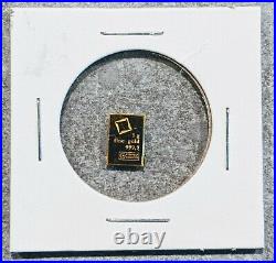 1 Gram Fine Gold Bar 9999 Pure Fine Bullion Swiss Valcambi From Sheet