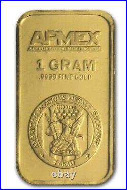 1 Gram Fine Gold Bar In TEP Package APMEX