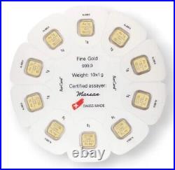 1 Gram Gold (1g) Argor Heraeus Goldseed Bar. 9999 Fine Gold In Assay