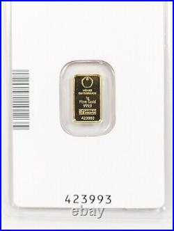 1 Gram Hologram Horse Gold Bar 999,9 Fine KineBar Munze Osterreich Sealed Assay