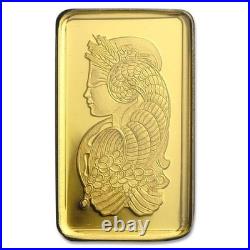 1 Gram PAMP Suisse 9999 Fine Gold Lady Fortuna Prosperity Bar Sealed Assay Card