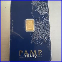 1 Gram PAMP Suisse Lady Fortuna 999,9 Fine Gold Bar Sealed in Assay Card 866007 1 Gram PAMP Suisse Lady Fortuna 999,9 Fine Gold Bar Sealed in Assay Card 866007
