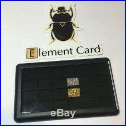 1 Gram Platinum & 1g Gold bullion. 9999 fine bar Element Card Valcambi 24K