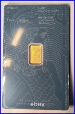 1 Gram Solid 24ct Gold Bar 999.9 Pure Fine Bullion Royal Mint COA Sealed