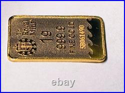 1 Gram Solid 24ct Gold Bar 999.9 Pure Fine Bullion Royal Mint COA Sealed