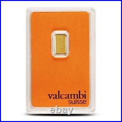 1 Gram Valcambi Suisse. 9999 Fine Gold Bar in Assay