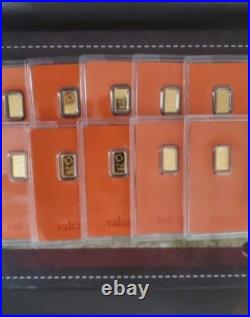 1 Gram Valcambi Suisse Lot of 10 Fine Gold Bars. 9999 New withAssay Card 1 Gram Valcambi Suisse Lot of 10 Fine Gold Bars. 9999 New withAssay Card