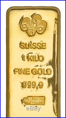 1 Kilo Pamp Suisse. 9999 Fine Gold Bar 32.15 Troy Ounces(withAssay)