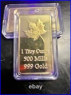 1 OZ Gold Bullion Bar. 999 Fine 24k 20 Count