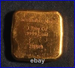 1 Oz Scottsdale Mint. 9999 Fine Gold Square Lot 161016