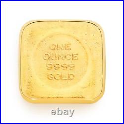 1 Troy Oz 9999 Fine Solid Gold ABC Mint Bullion Cast Ingot Round Bar 31.10 gr