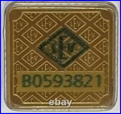 1 gram. 9999 Fine Gold Bar Geiger Edelmetalle (Encapsulated withAssay) #1810