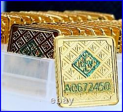 1 gram Geiger original square. 999 fine gold bar from fresh box! Ships from US