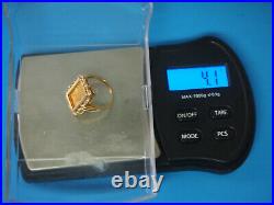 1 gram Gold Bar. 9999 Fine Credit Suisse Panda Mini-Gram in 14kt ring size 4.5