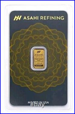 1 gram Gold Bar. 9999 Fine Random Design (Assay Card)