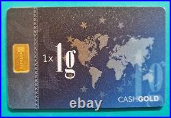 1 gram Gold Bar Nadir. 999 Fine Gold Bar 1 gram Cash Gold in Assay certificate