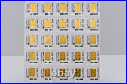 1 gram Gold Bar PAMP Suisse Multigram. 9999 Fine Gold Fortuna Bar