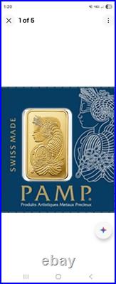 1 gram Gold Bar PAMP Suisse Multigram. 9999 Fine Gold Fortuna Bar In Assay