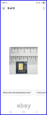 1 gram Gold Bar PAMP Suisse Multigram. 9999 Fine Gold Fortuna Bar In Assay