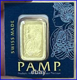 1 gram Gold Bar PAMP Suisse Multigram. 9999 Fine Gold Fortuna Bar In Stock