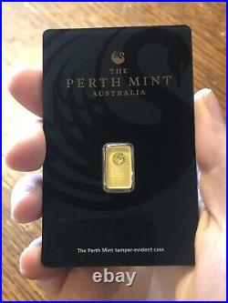 1 gram Gold Bar Perth Mint 99.99 Fine in Assay