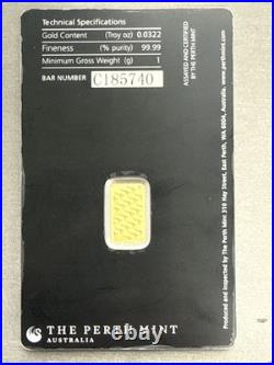 1 gram Gold Bar Perth Mint 99.99 Fine in Assay #560 1 gram Gold Bar Perth Mint 99.99 Fine in Assay #560