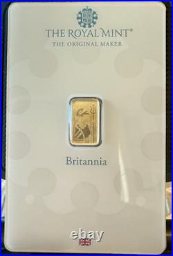1 gram Gold Bar Royal Mint Britannia 999.9 Fine in Assay 1 gram Gold Bar Royal Mint Britannia 999.9 Fine in Assay