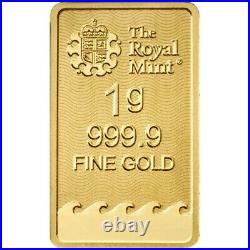 1 gram Gold Bar Royal Mint Britannia 999.9 Fine in Assay