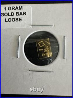 1 gram Gold Bar Valcambi 24K Ingot CHI Essayeur Fondeur. 9999 Fine Gold Yellow 1 gram Gold Bar Valcambi 24K Ingot CHI Essayeur Fondeur. 9999 Fine Gold Yellow