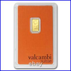 1 gram Gold Bar Valcambi (In Assay Sealed). 9999 Fine Gold