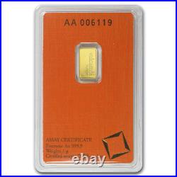 1 gram Gold Bar Valcambi (In Assay Sealed). 9999 Fine Gold
