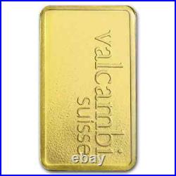 1 gram Gold Bar Valcambi (In Assay Sealed). 9999 Fine Gold