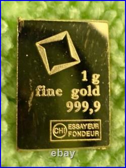 1 gram Gold Bar Valcambi Suisse. 9999 Fine Gold 1 gram Gold Bar Valcambi Suisse. 9999 Fine Gold