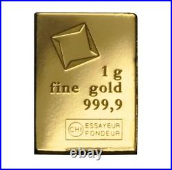 1 gram Gold CombiBarT Valcambi Suisse. 9999 Fine Gold Bar