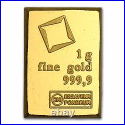 1 gram Gold CombiBarT Valcambi Suisse. 9999 Fine Gold Bar