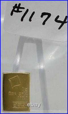 1 gram Gold Valcambi Breakable. 9999 Fine Gold Bar
