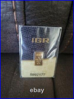 1 gram IGR. 9999 Fine Gold Bar Istanbul Gold Refinery Sealed Assay