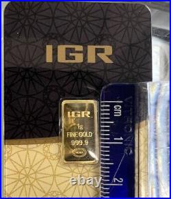 1 gram IGR Gold Bar Istanbul Gold Refinery 999.9 Fine in Sealed Assay
